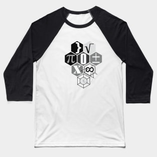 math t-shirt black and white Baseball T-Shirt